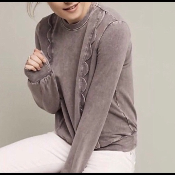 Anthropologie Tops - Anthropologie’s Eri + Ali ruffle faded sweatshirt